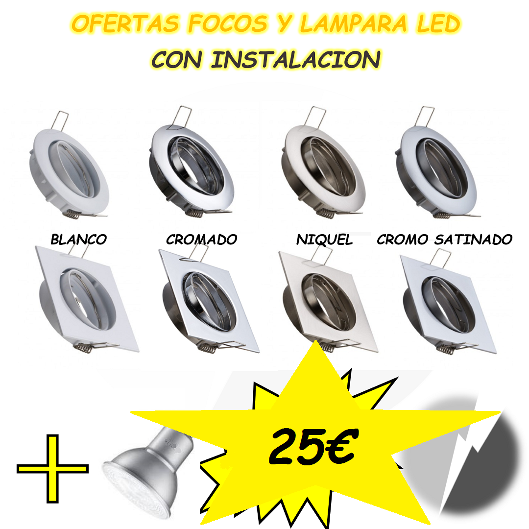 oferta cambio de lamparas halogenas por led